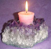 Amethyst Candle Holder